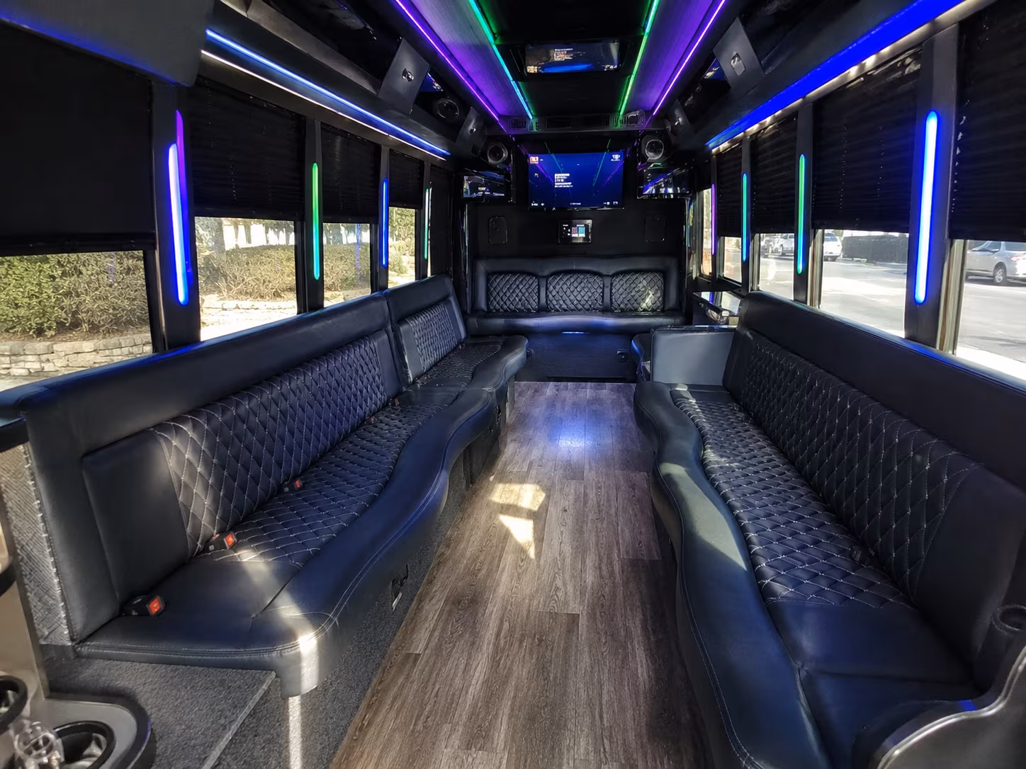 miramar 15 passenger party bus interior