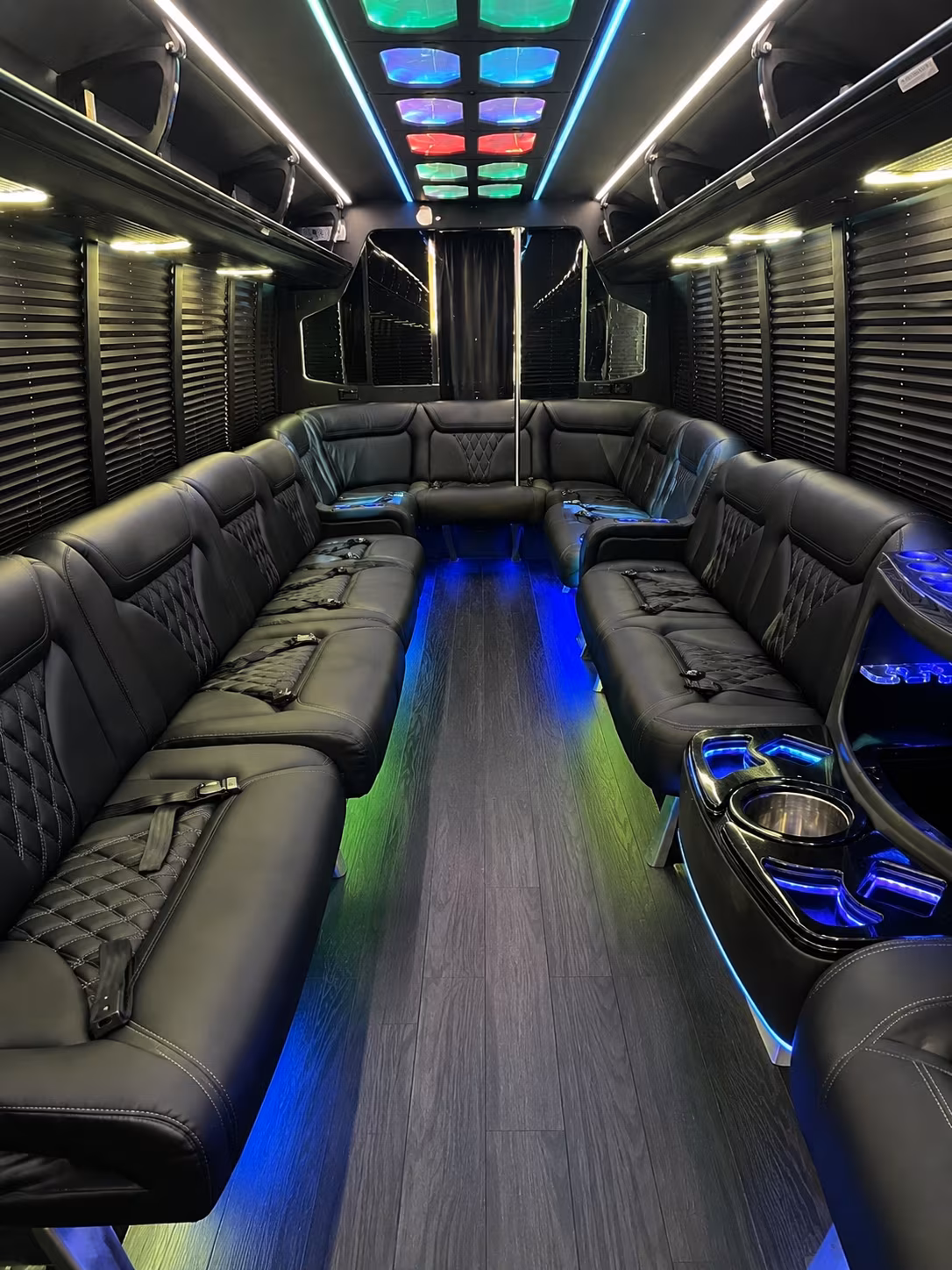 miramar 20 passenger party bus interior