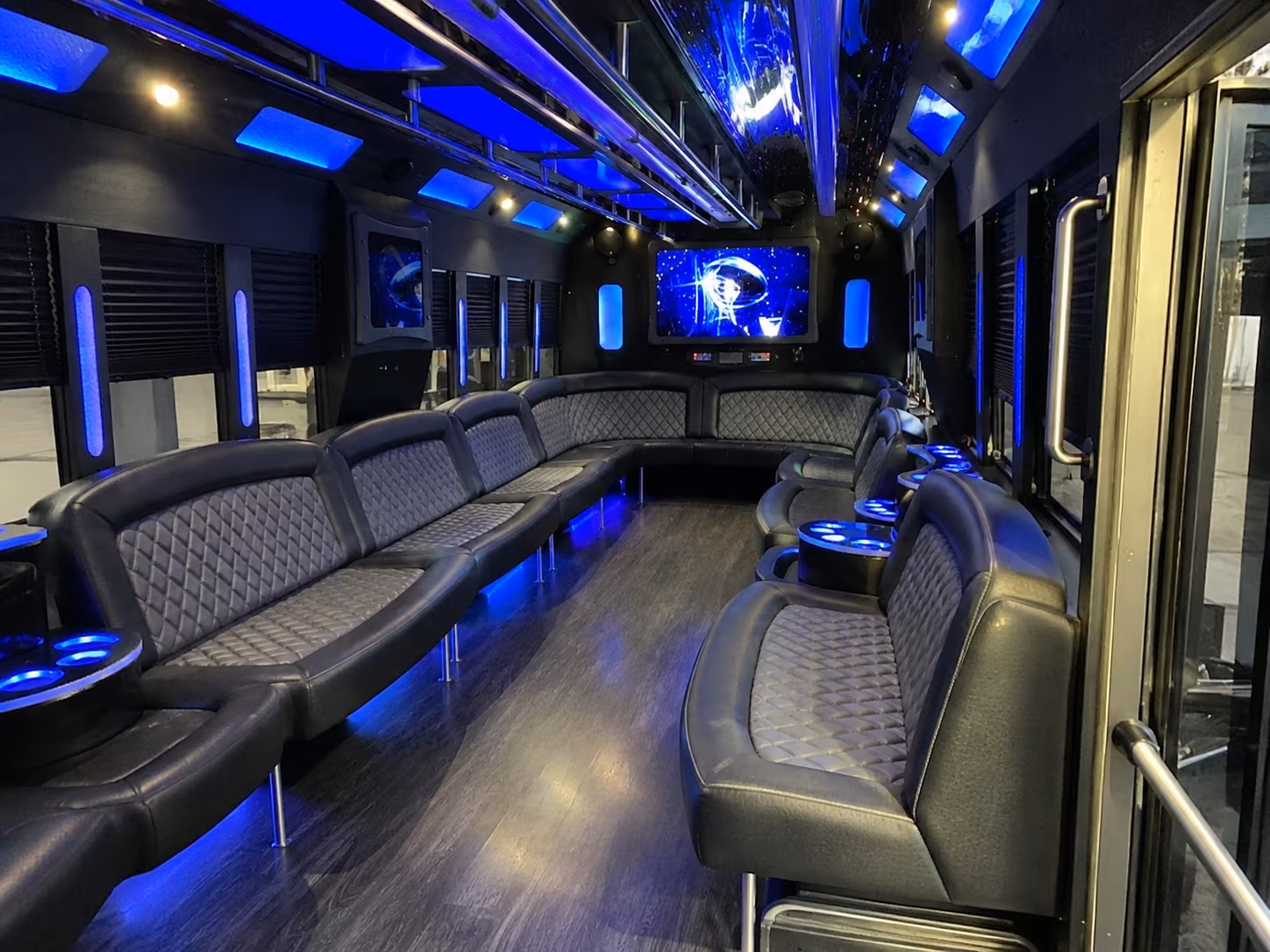 miramar 28 passenger party bus interior
